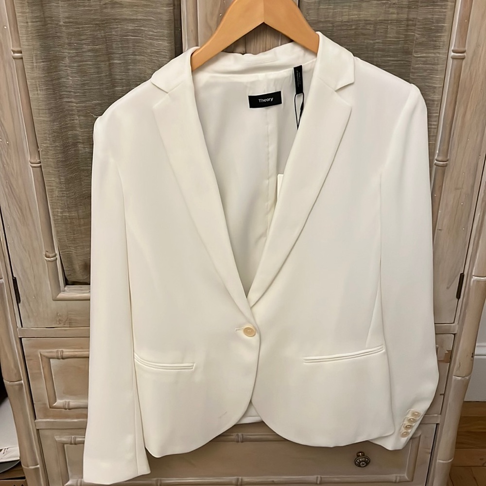 Theory white blazer